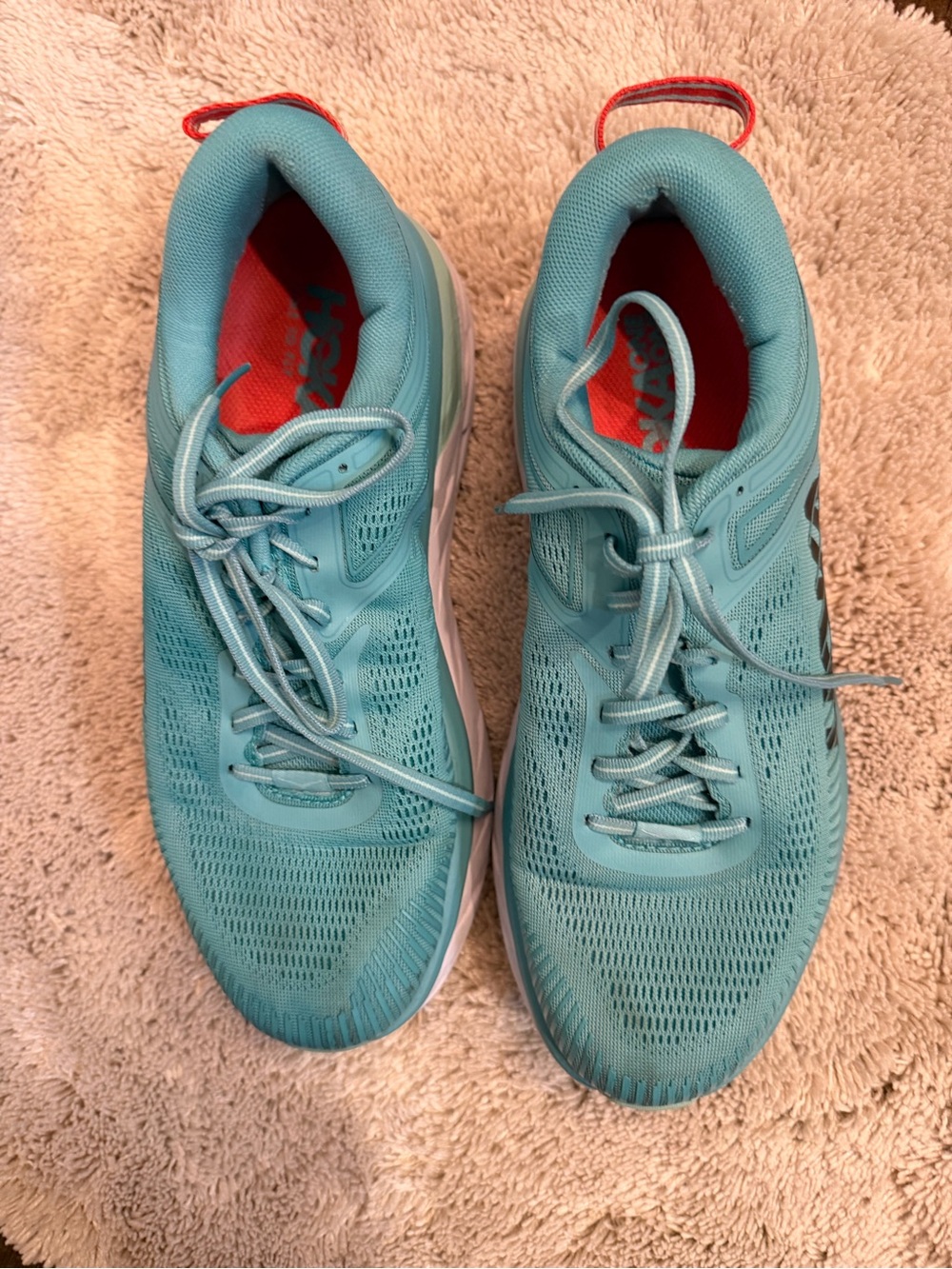 Hoka One One Bondi 7 Women's Size 10 
Running Shoe Aquarelle Blue